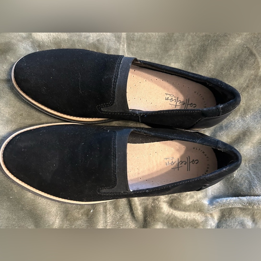 Black easy to slip on women’s loafers